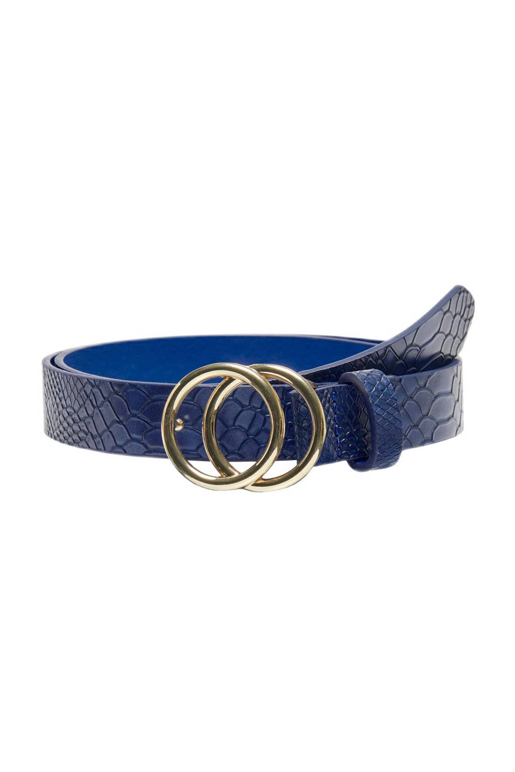 ONLY riem ONLRASMI met slangenprint kobaltblauw