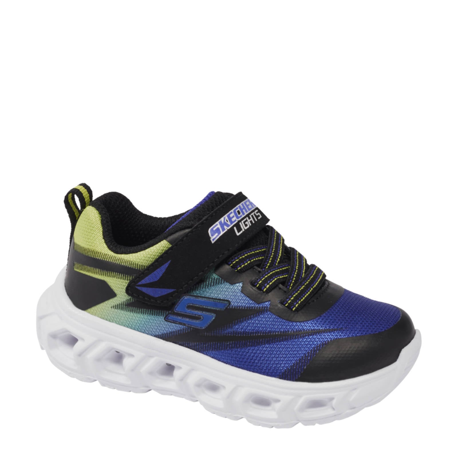 Skechers sneakers met lichtjes blauw/geel | wehkamp