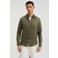 WE Fashion linnen slim fit overhemd donkergroen