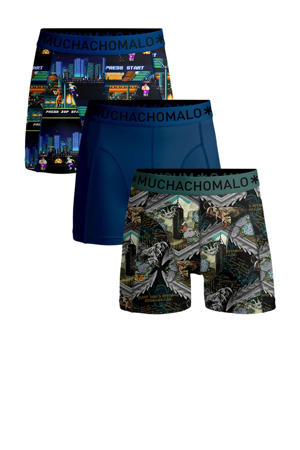   boxershort - set van 3 blauw/multicolor