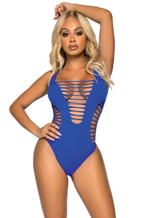 stringbody met racerback blauw