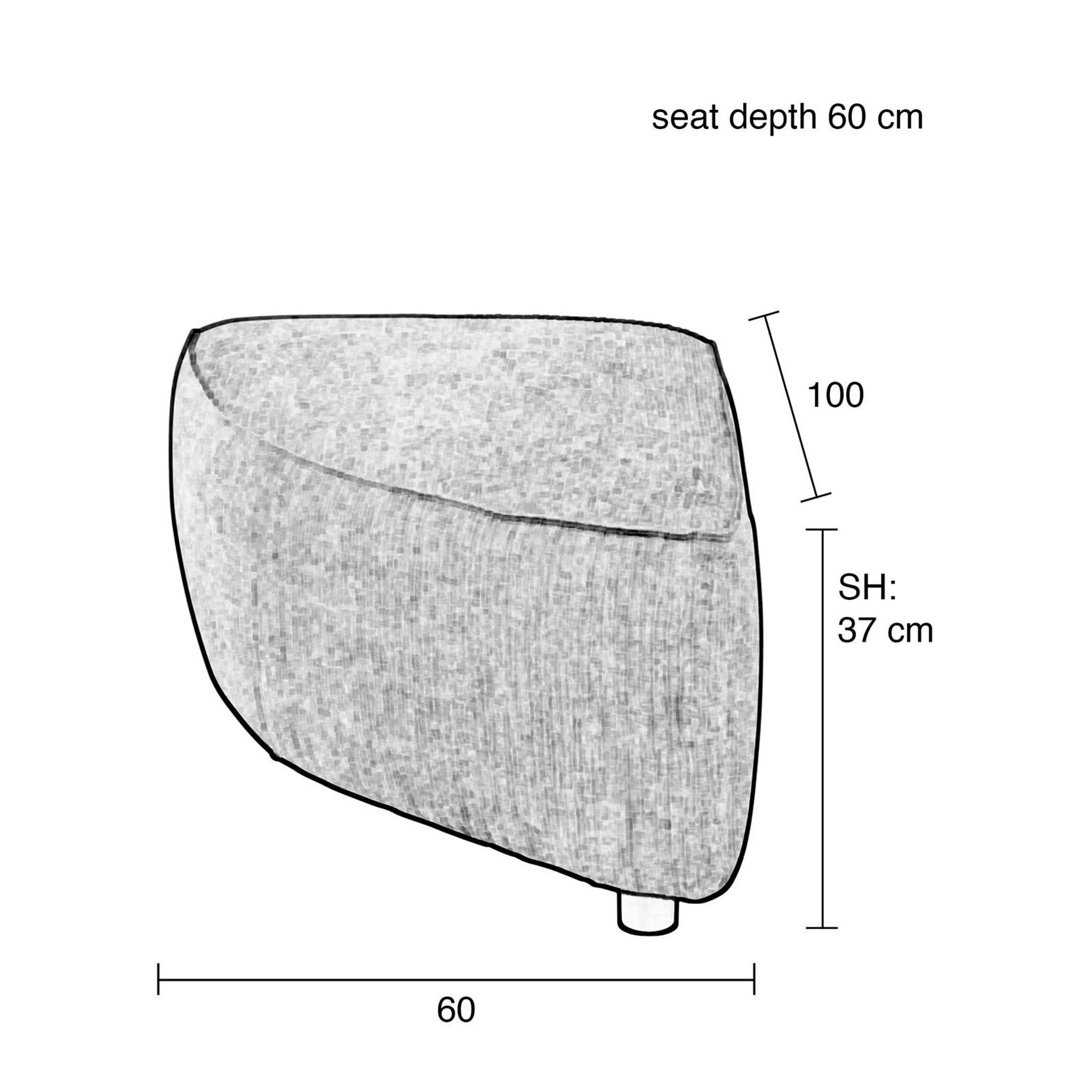 Zuiver Hunter modulair bankelement (poef halfrond links) - Afbeelding 7