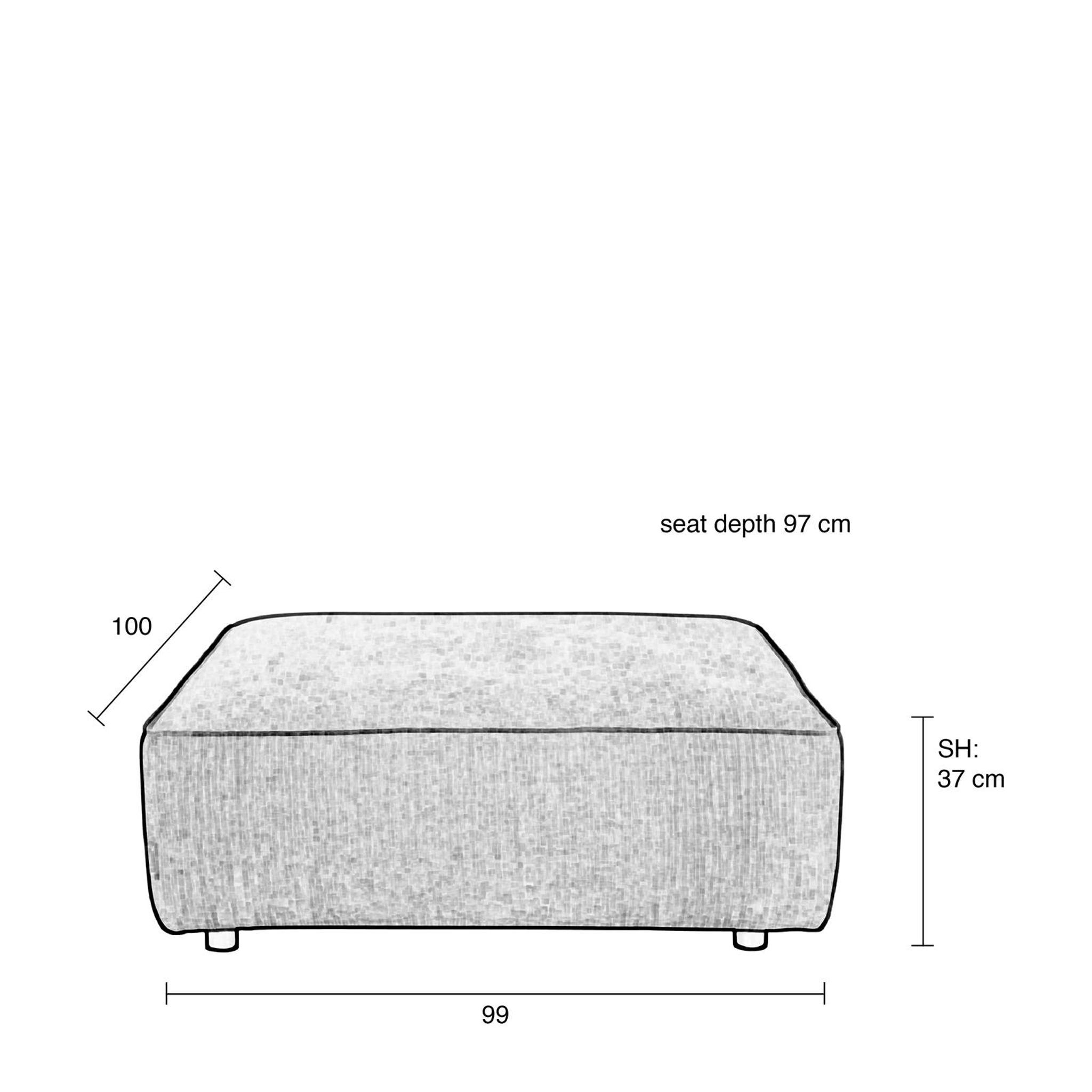 Zuiver Hunter modulair bankelement (1,5-zits zonder rug) - Afbeelding 8