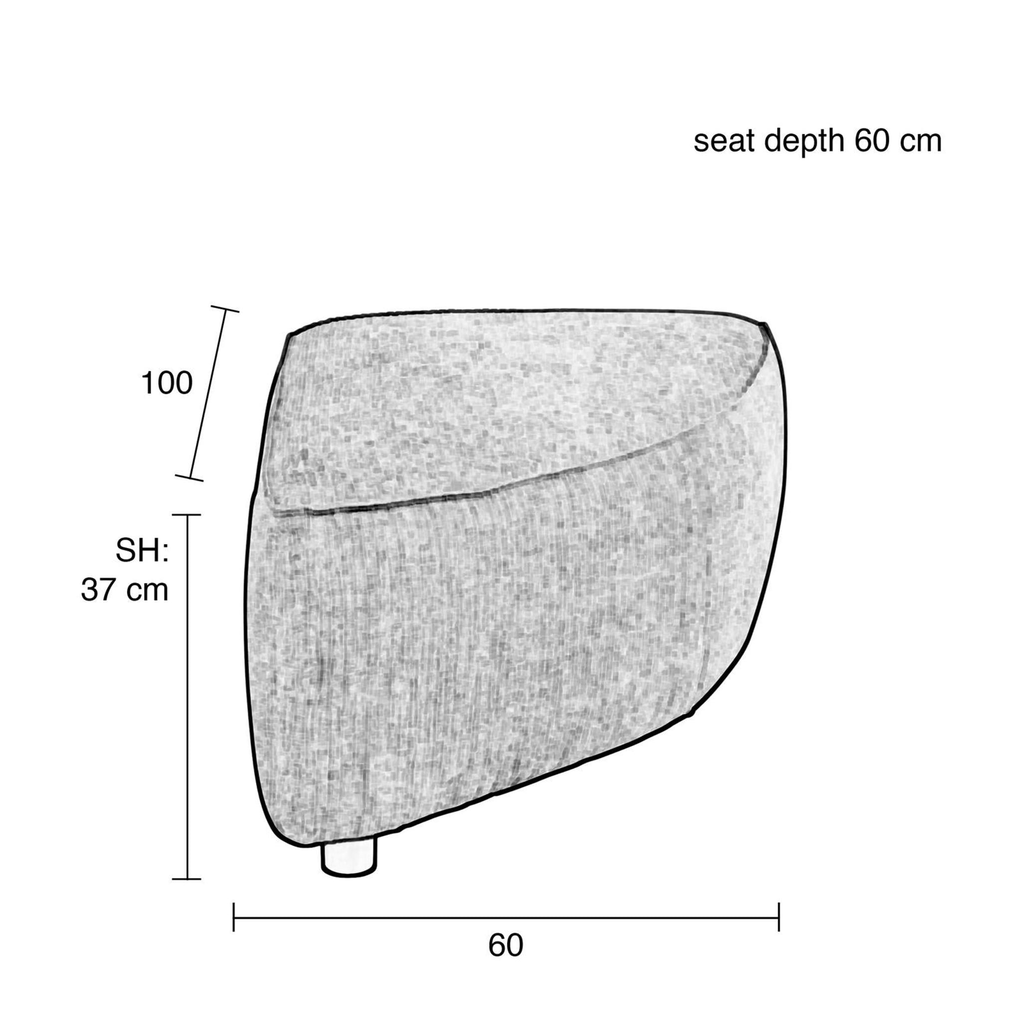 Zuiver Hunter modulair bankelement (poef halfrond rechts) - Afbeelding 7