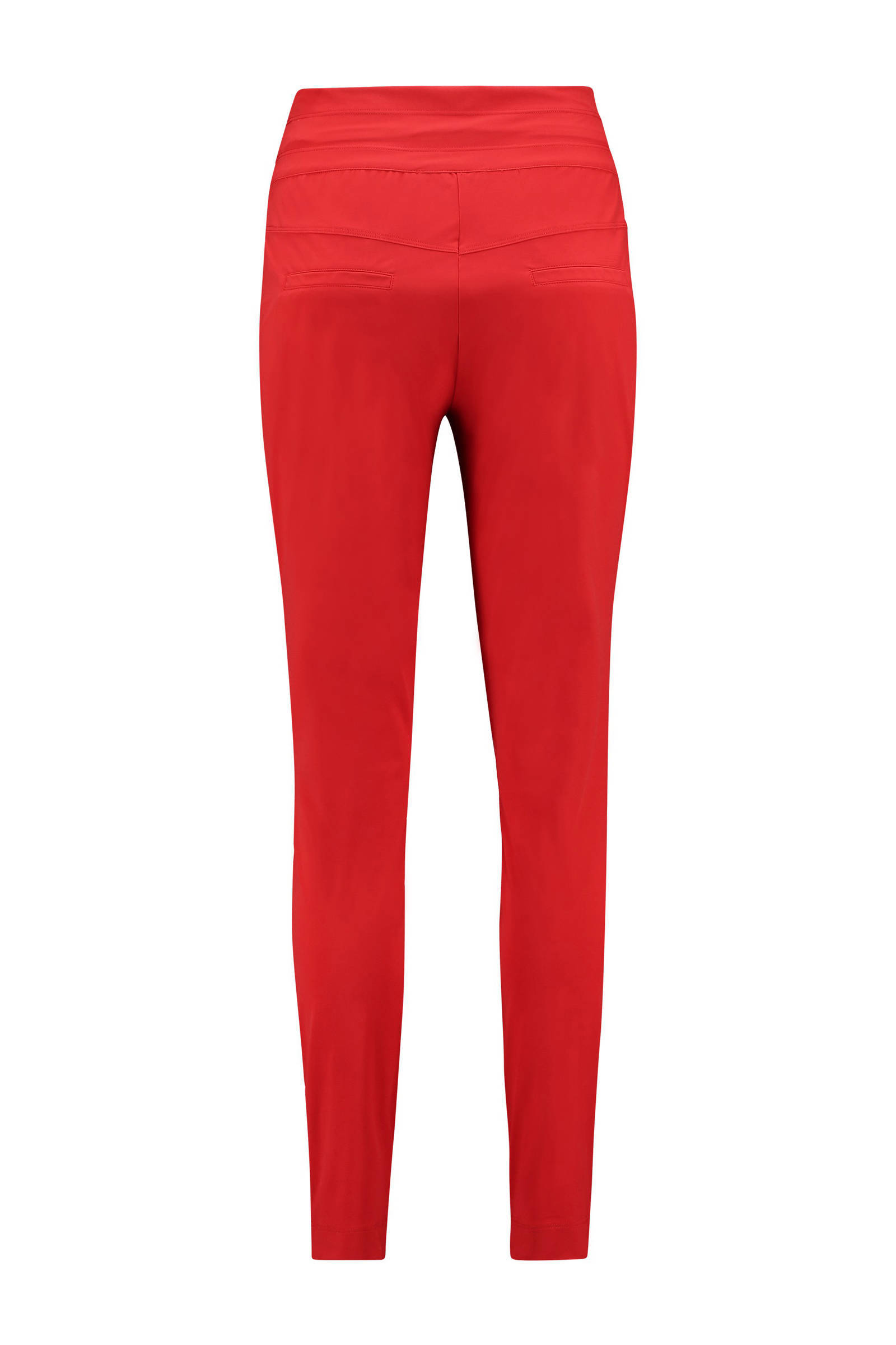 Expresso slim fit broek van travelstof rood | wehkamp