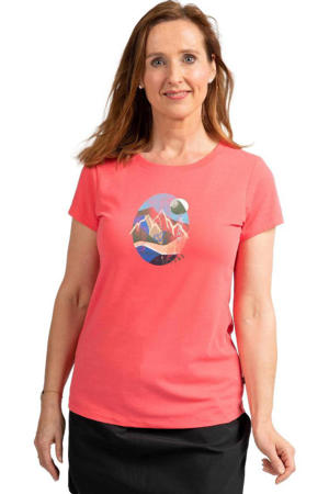 outdoor T-shirt Evy koraalrood