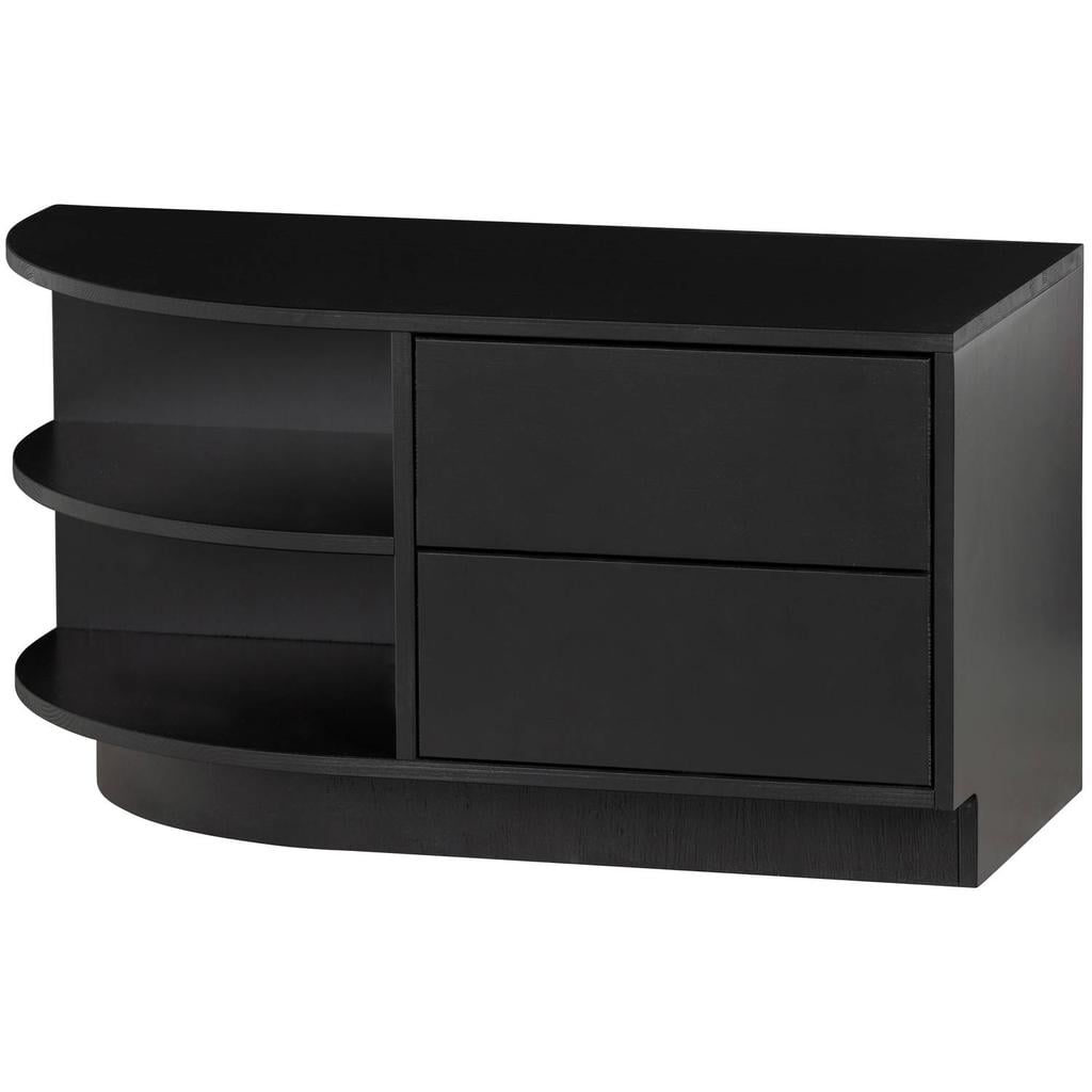 WOOOD Finca TV Meubel Rond Links - Zwart - 40x78x40