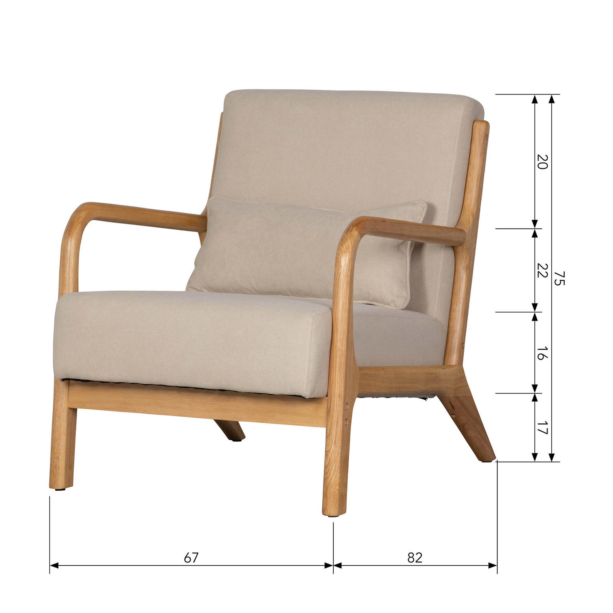 Woood fauteuil Mark - Afbeelding 9