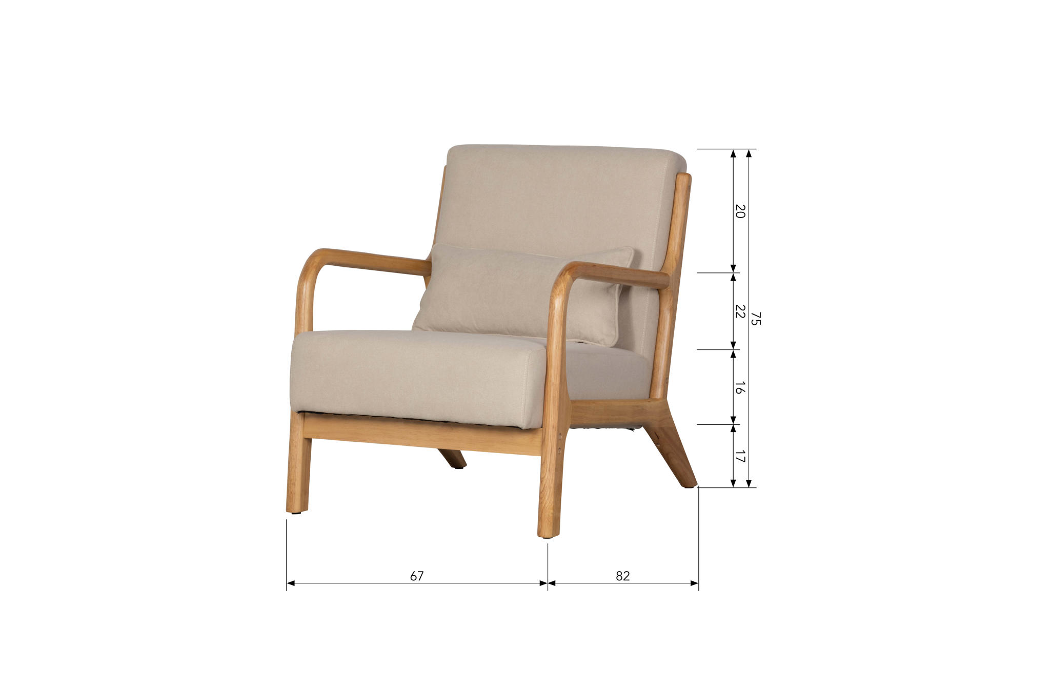 Woood fauteuil Mark - Afbeelding 10