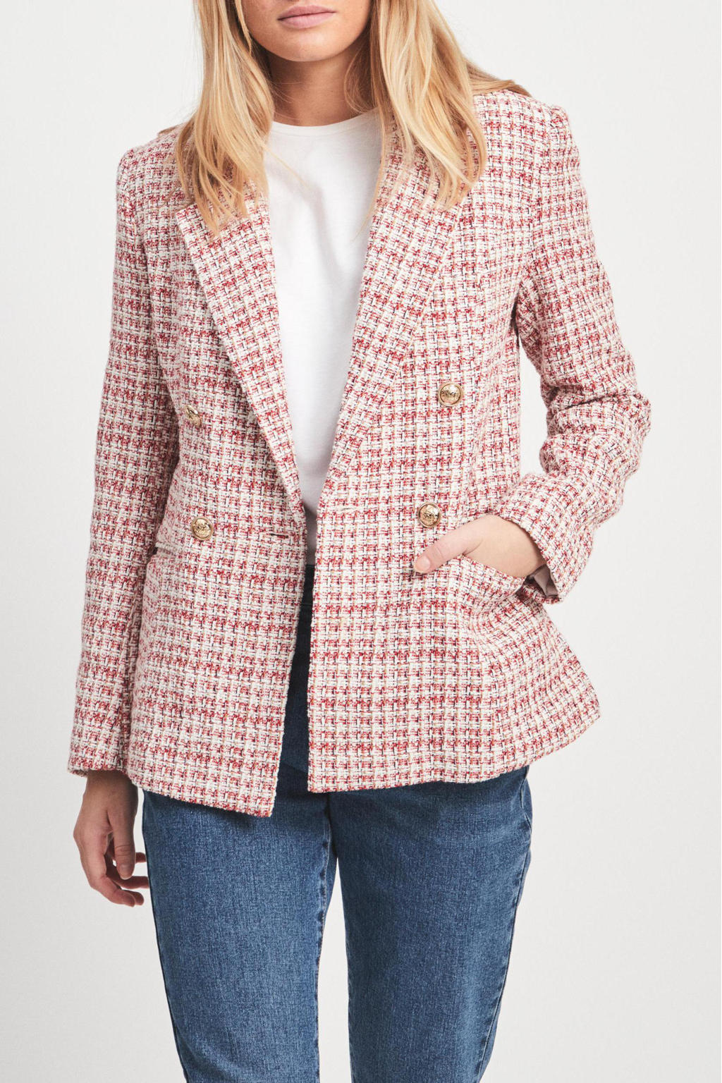 Geruite blazer taupe-donkerbruin geruit • Prijs € 64,99 • online shop Geruite blazer taupe-donkerbruin geruit • Prijs € 64,99 • online shop