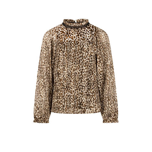 AI&KO top LIENE met panterprint beige/bruin/zwart afbeelding