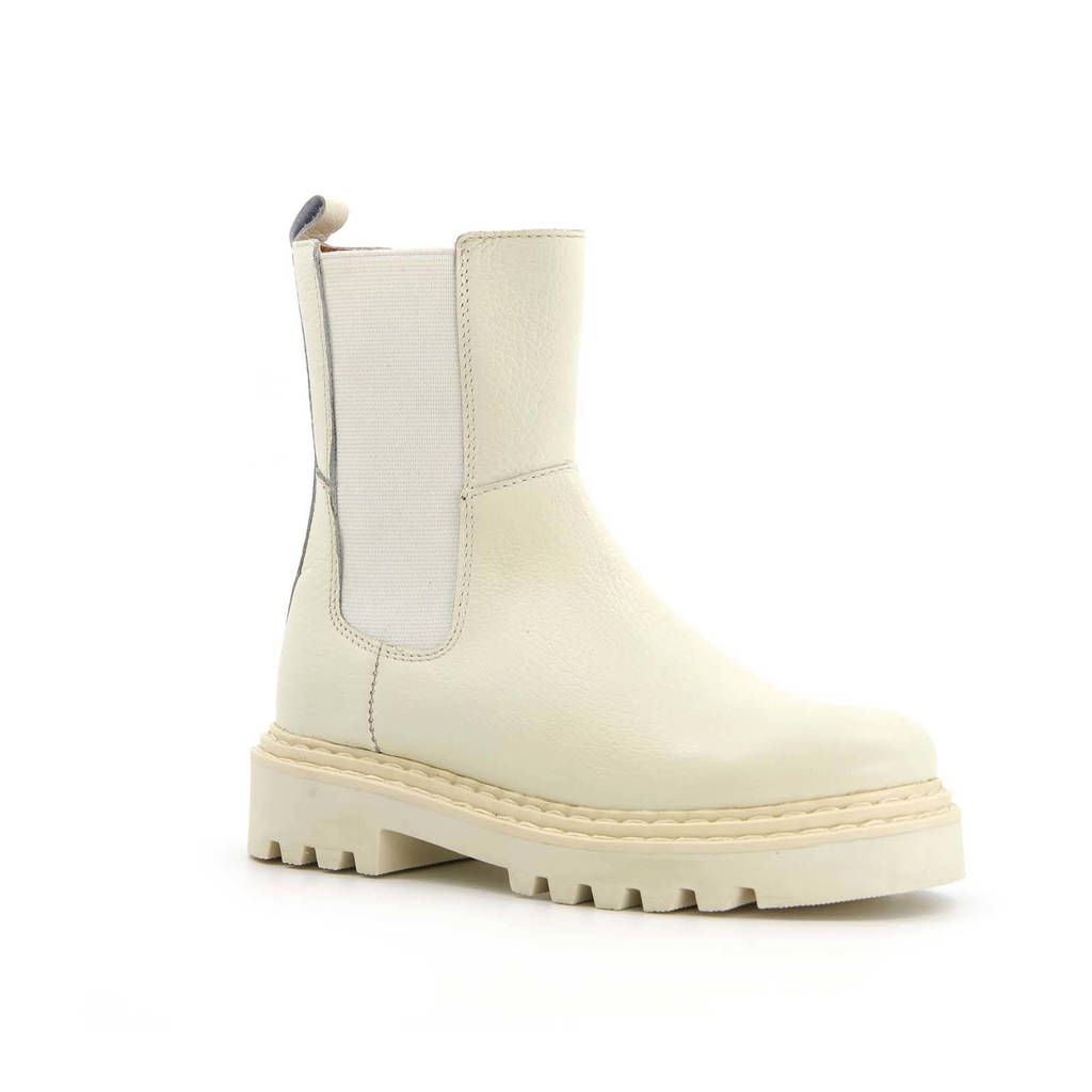 Scapino Groot   leren chelsea boots off white