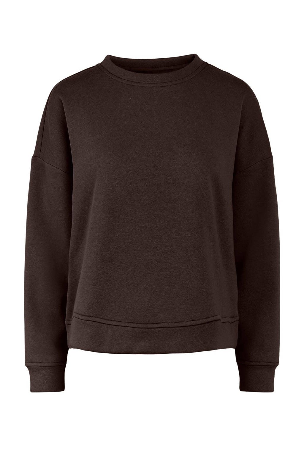 PIECES sweater Chilli donkerbruin