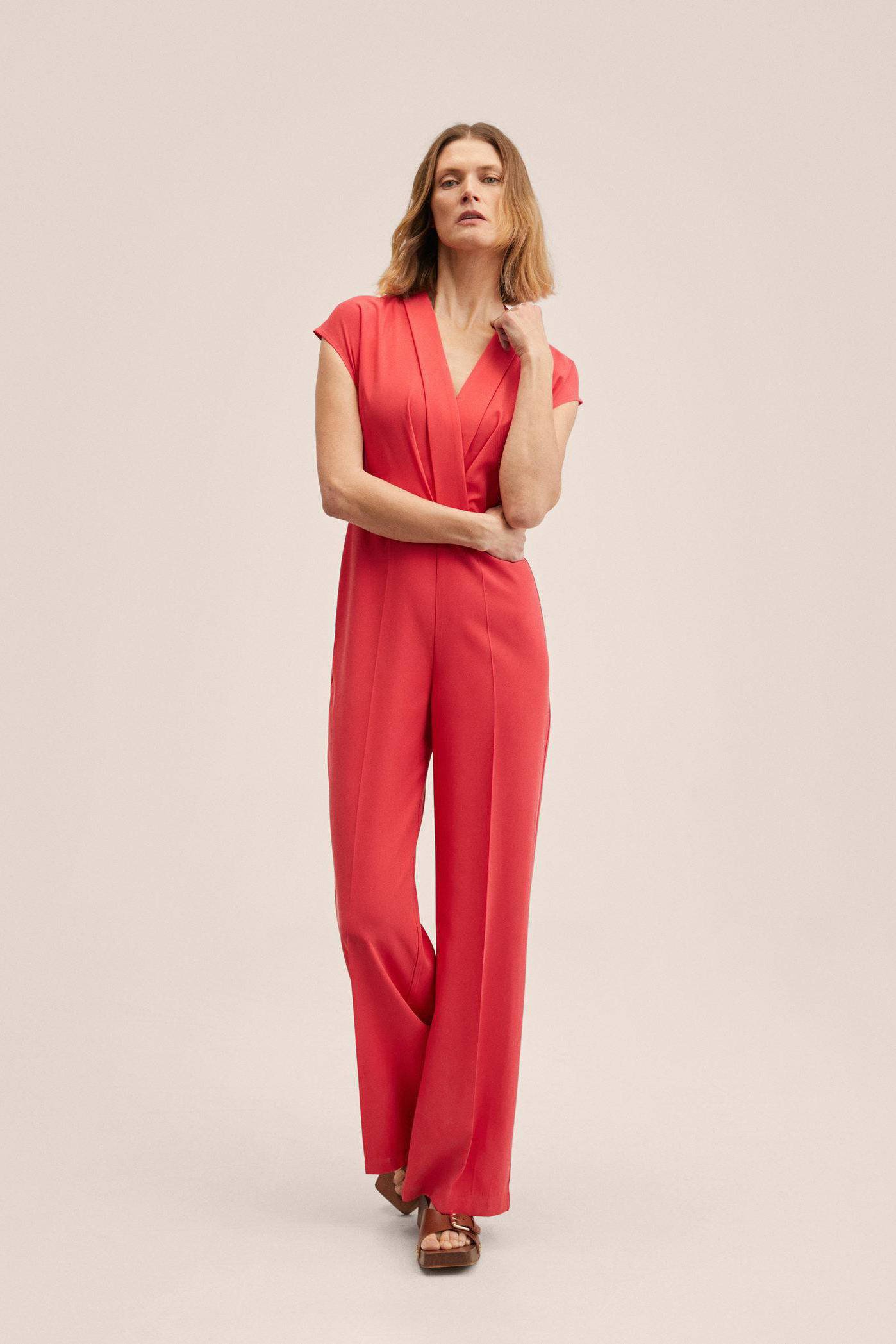 jumpsuit mango rood