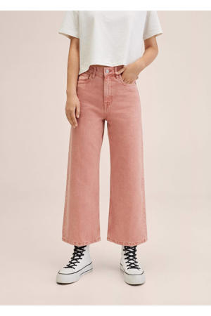 wide leg jeans roze
