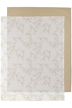baby wieglaken - 75x100 cm Branches sand/Uni sand (set van 2)