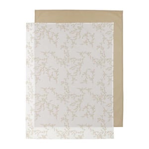 baby ledikantlaken - 100x150 cm Branches sand / Uni sand (set van 2)