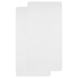 katoenen molton stretch wieg hoeslaken - 40x80/90 wit (set van 2)