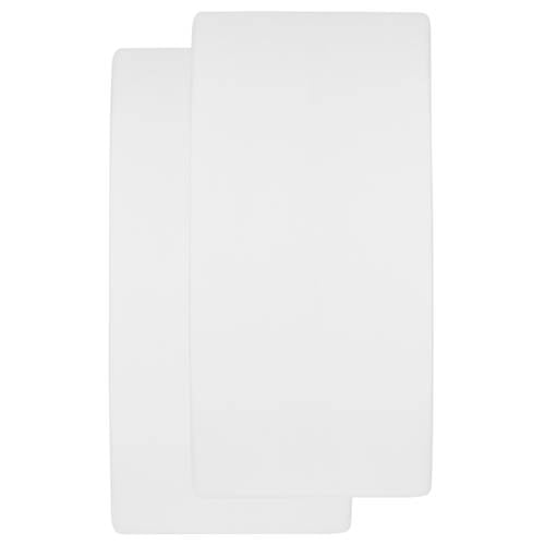 Meyco katoenen molton stretch wieg hoeslaken - set van 2 40x80/90 wit afbeelding