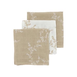 hydrofiel monddoekje - Branches sand (set van 3)