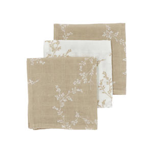 hydrofiel monddoekje - Branches sand (set van 3)