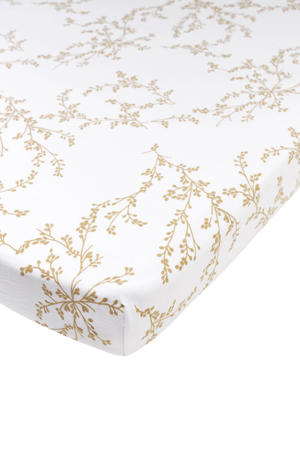 jersey hoeslaken boxmatras 75x95 Branches sand