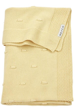 baby ledikantdeken Knots 100x150 cm soft yellow