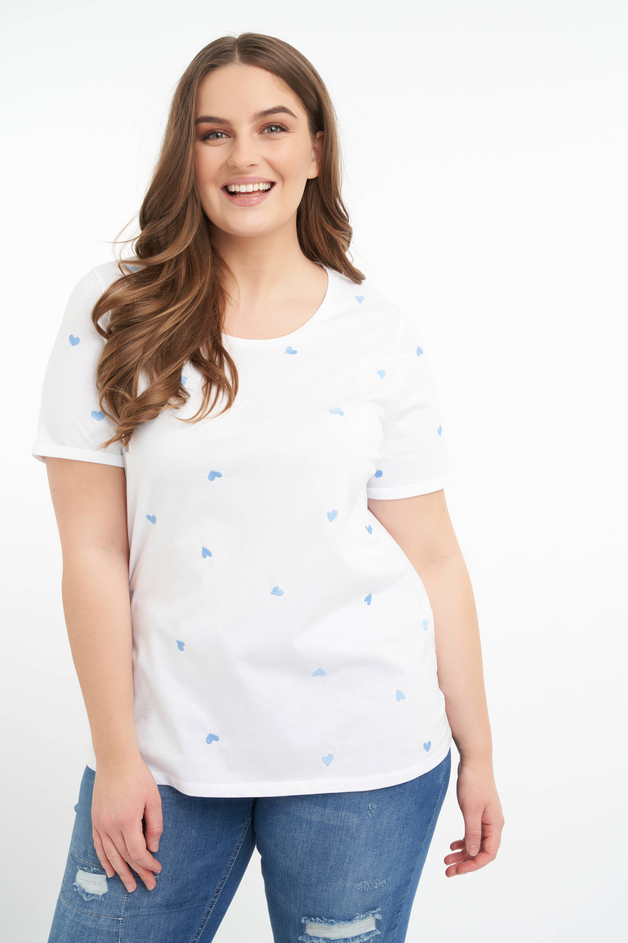 Wit shirt met discount hartje