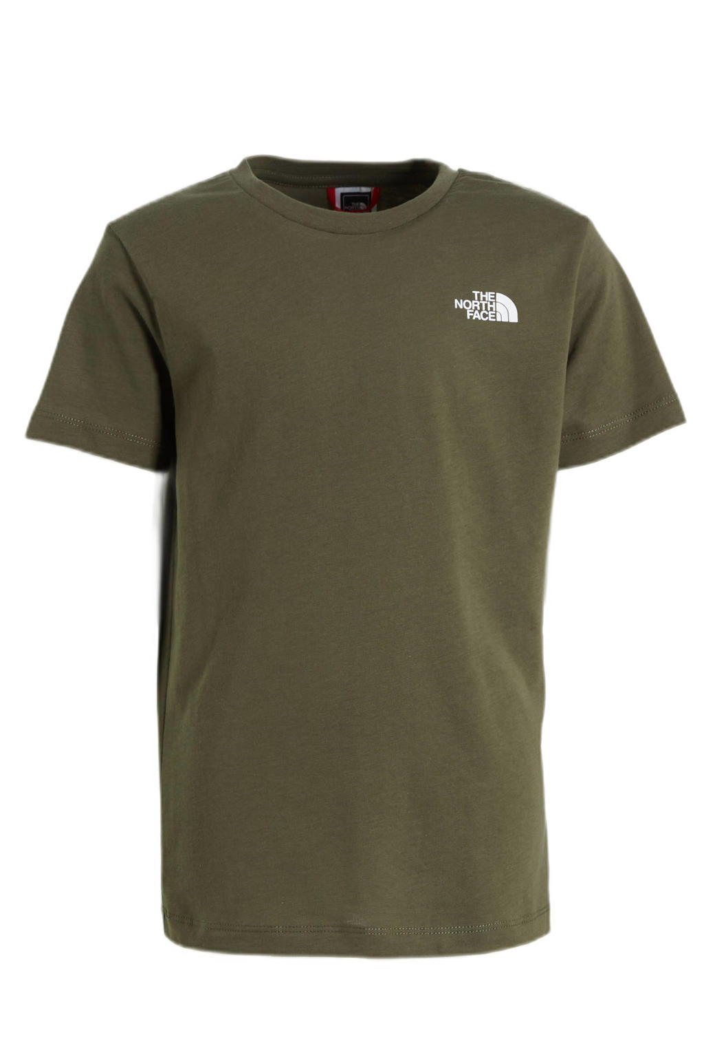 The North Face T-shirt met logo donkergroen