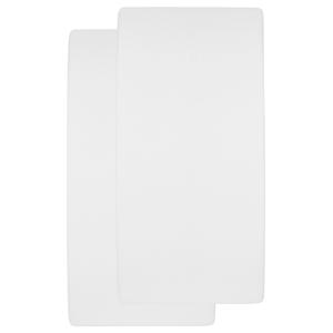 katoenen molton stretch wieg hoeslaken - 50x90 wit (set van 2)