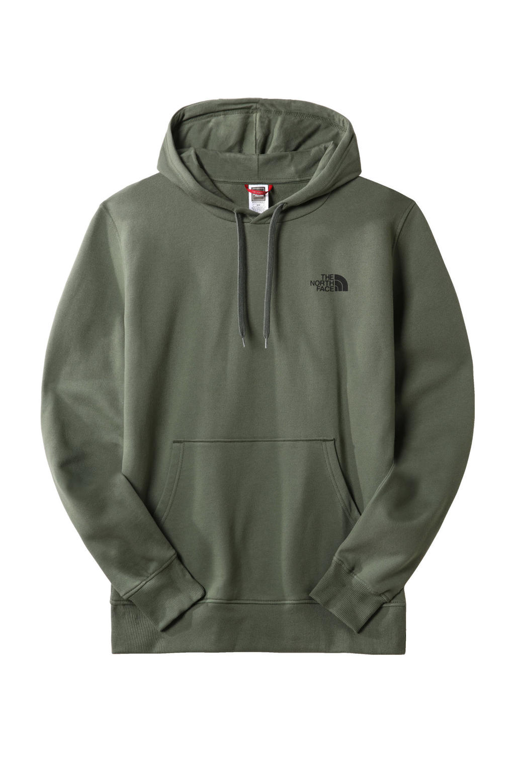 The North Face hoodie met logo donkergroen