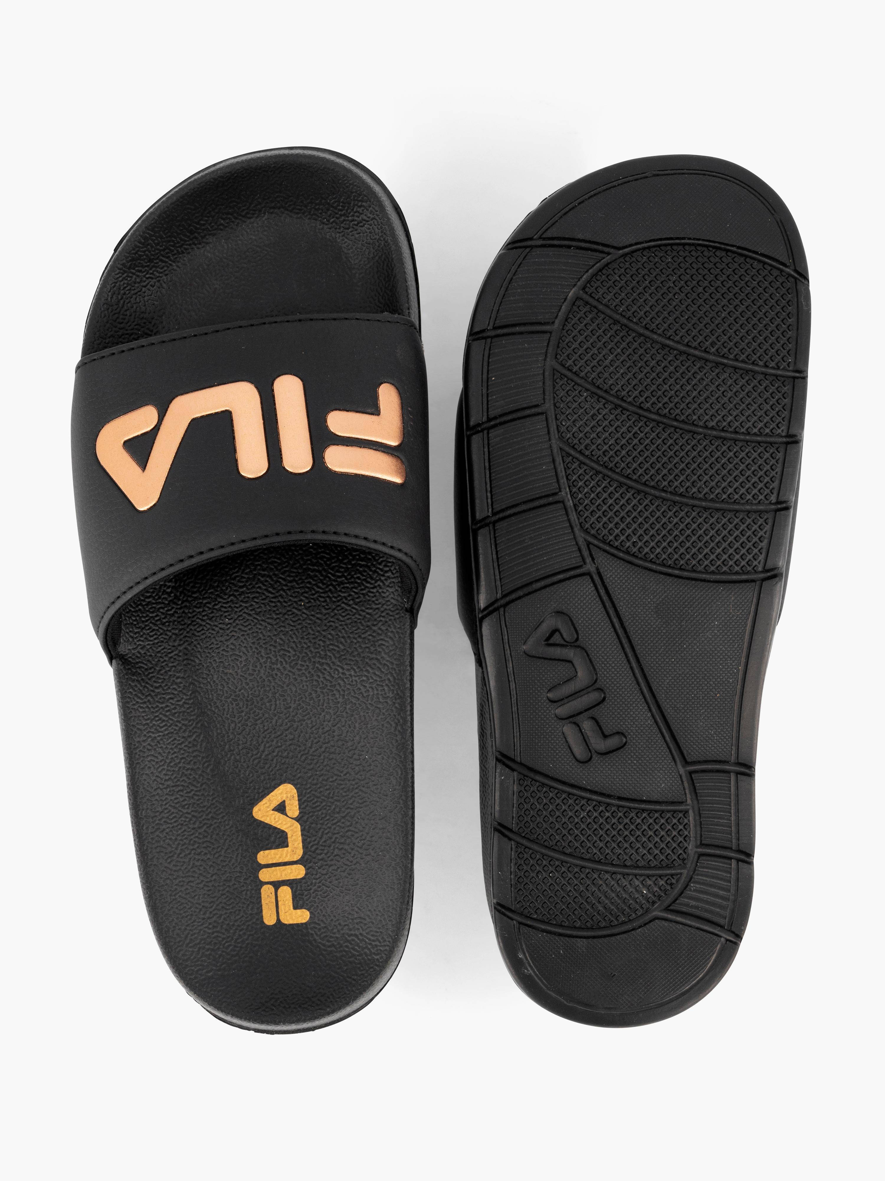 Fila badslippers zwart goud kopen Morgen in huis wehkamp