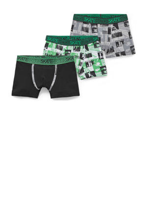   boxershort - set van 3 zwart/groen