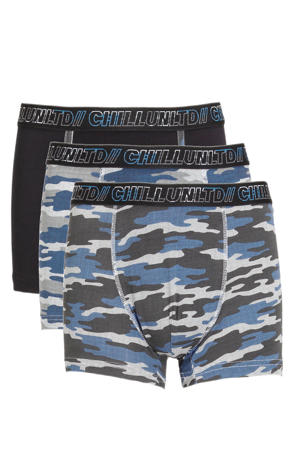   boxershort - set van 3 zwart/blauw/grijs