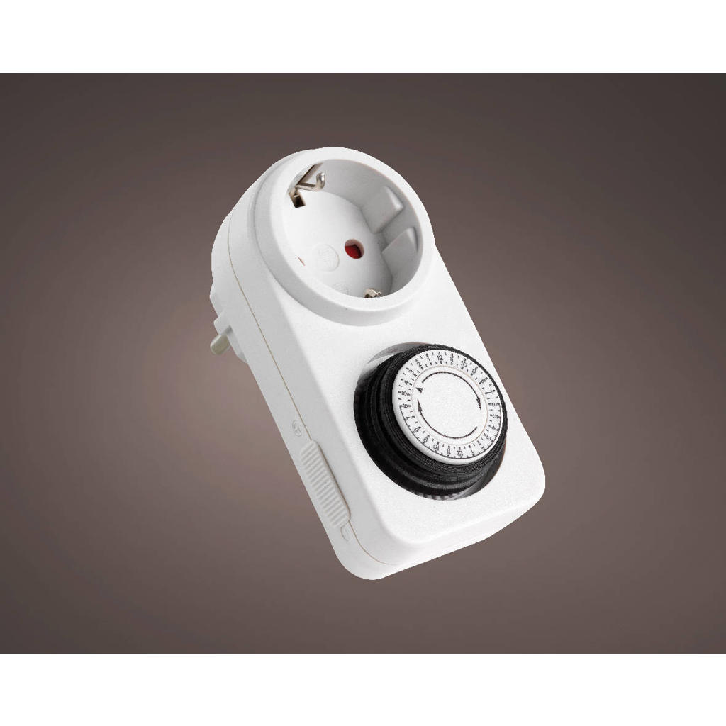 Lumineo Timer pvc binnen wit