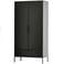 WOOOD Adam Kast 2-deurs - Grenen - Zwart - 200x100x53