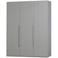 WOOOD Rens Kledingkast 3-Deurs - Noten/Grijs - 210x165x58