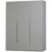 WOOOD WOOOD Rens Kledingkast 3-Deurs - Noten/Grijs - 210x165x58