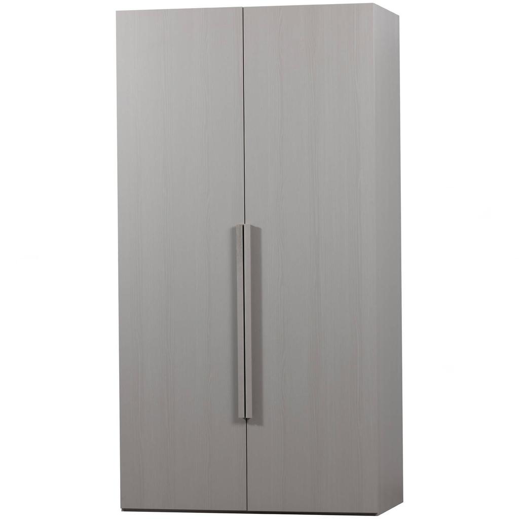 WOOOD WOOOD Rens Kledingkast 2-Deurs - Noten/Grijs - 210x110x58