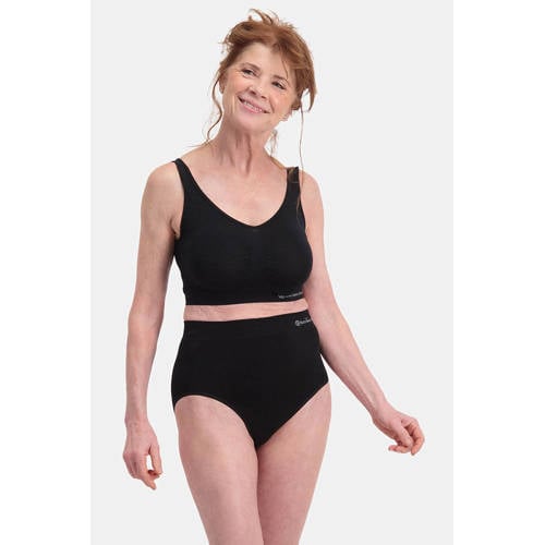 Bamboo Basics high waist maxislip Amy met bamboe (set van 2) zwart afbeelding