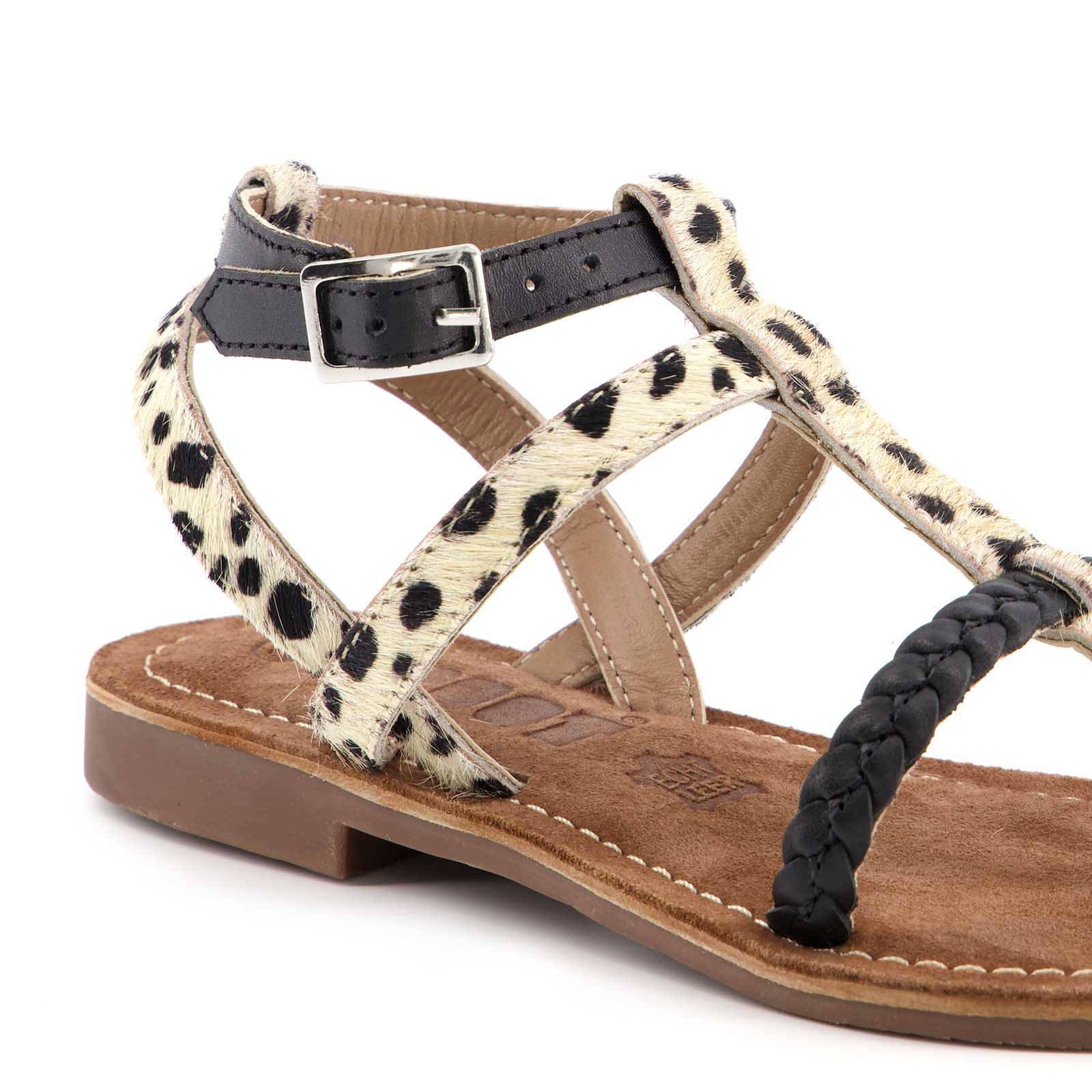 Sandalen discount met dierenprint