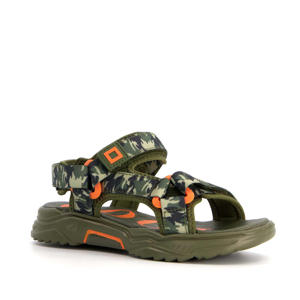   sandalen met camouflageprint groen