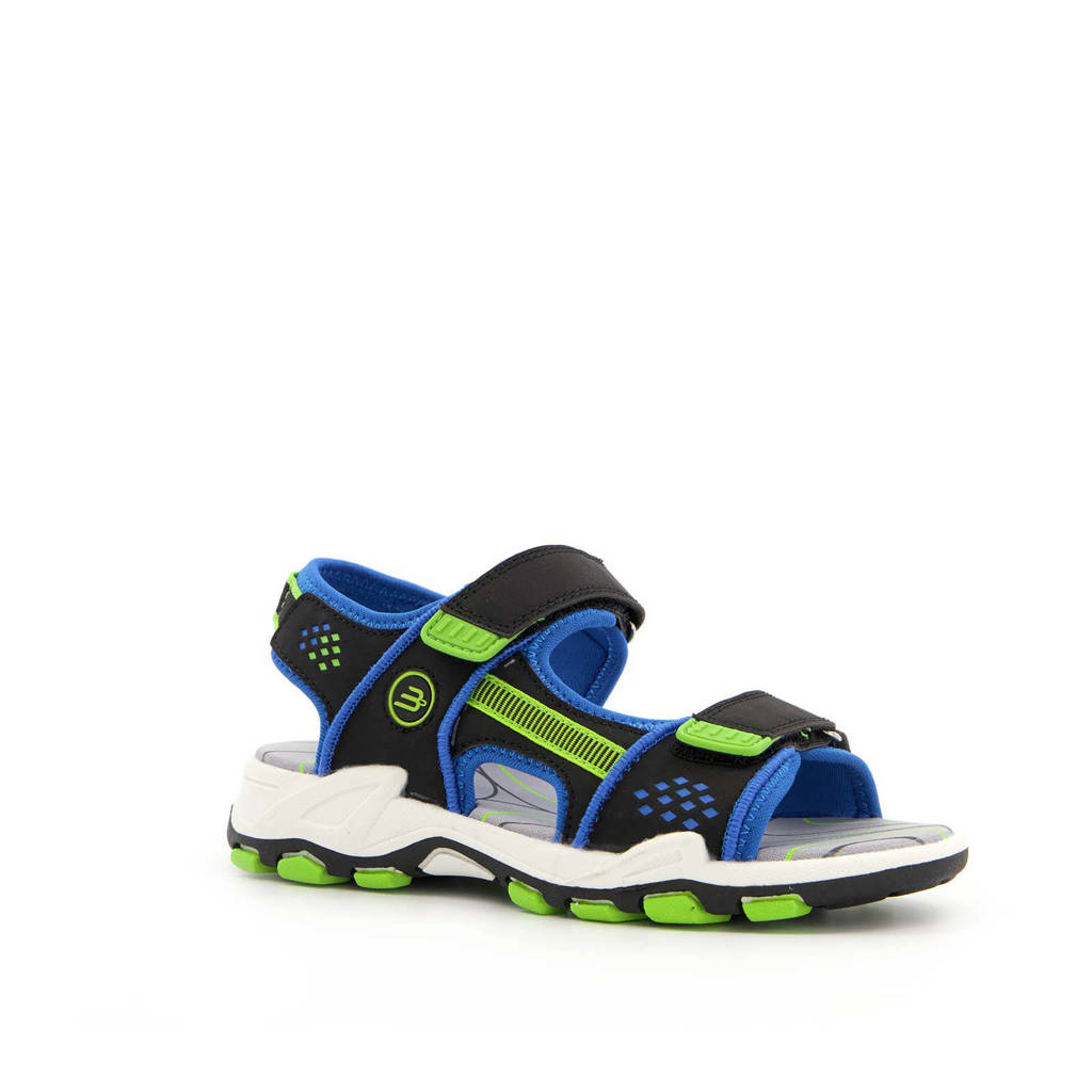 Scapino Blue Box   sandalen zwart/groen/blauw