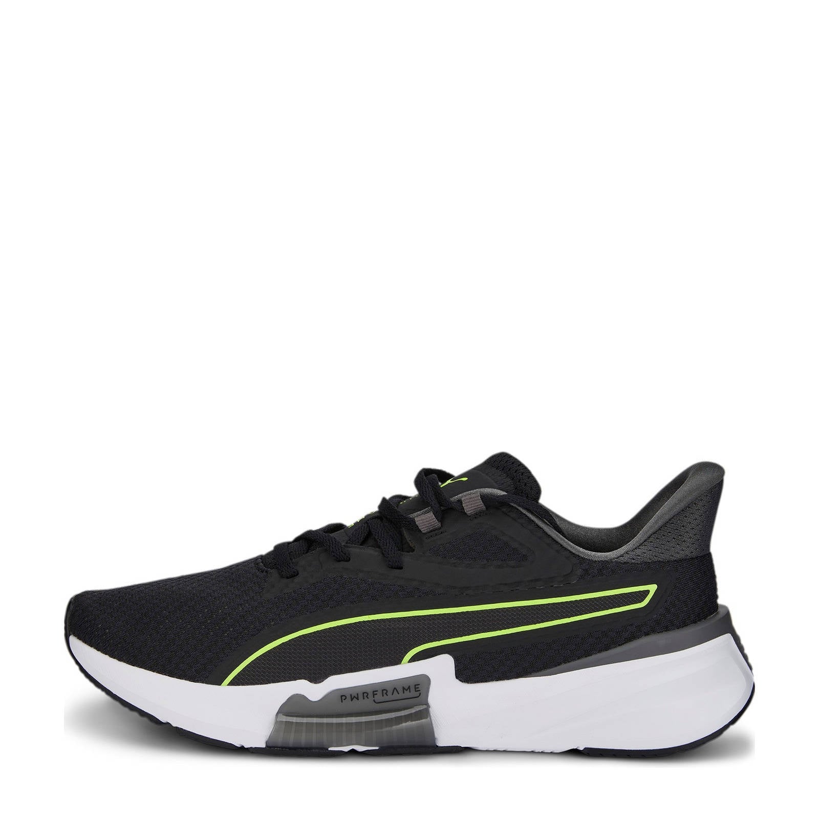 Puma PWRFrame TR fitness schoenen zwart/groen | wehkamp