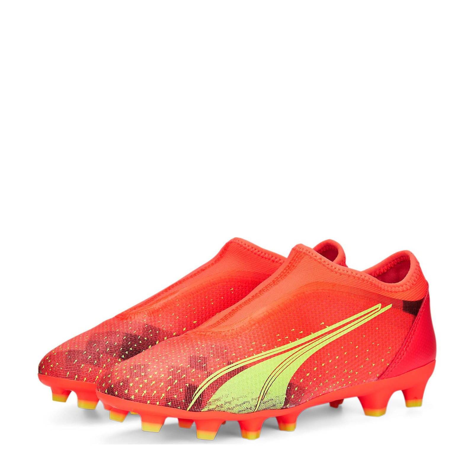 Puma Ultra Match FG/AG Jr. voetbalschoenen oranje/geel/zwart | wehkamp
