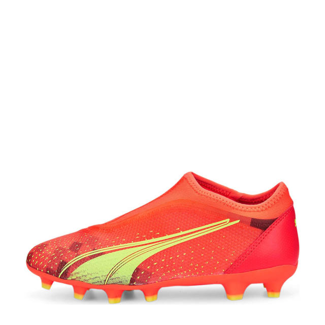 Puma Ultra FG/AG Jr. voetbalschoenen oranje/geel/zwart wehkamp