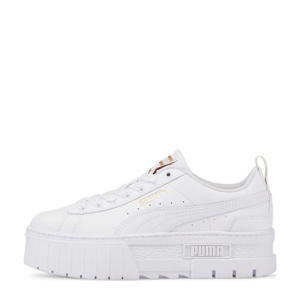 Mayze leren sneakers wit/goud