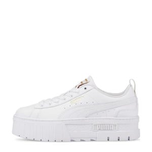 Mayze leren sneakers wit/goud