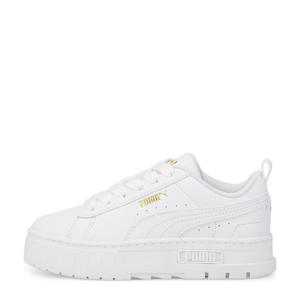 Mayze leren sneakers wit/goud