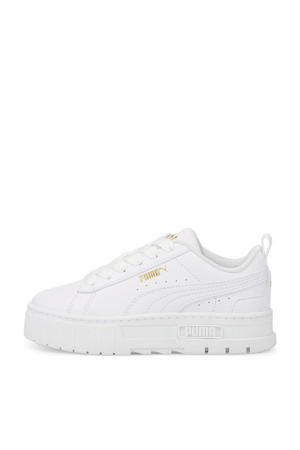 Mayze leren sneakers wit/goud